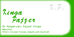 kinga pajzer business card